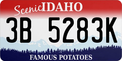 ID license plate 3B5283K