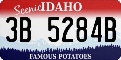 ID license plate 3B5284B