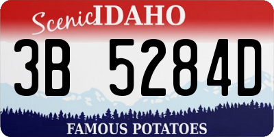 ID license plate 3B5284D