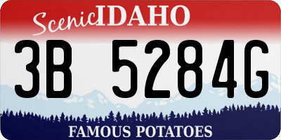 ID license plate 3B5284G