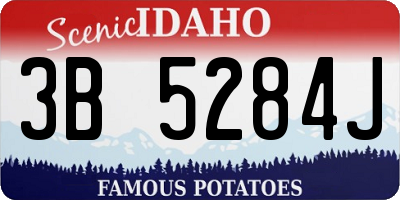 ID license plate 3B5284J