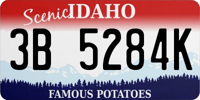 ID license plate 3B5284K