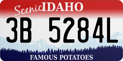 ID license plate 3B5284L
