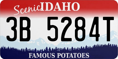 ID license plate 3B5284T