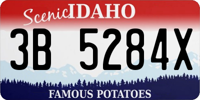 ID license plate 3B5284X