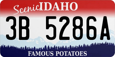 ID license plate 3B5286A