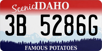 ID license plate 3B5286G