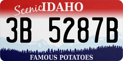 ID license plate 3B5287B