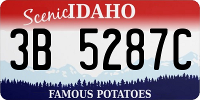 ID license plate 3B5287C