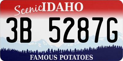 ID license plate 3B5287G