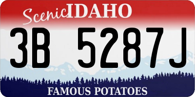 ID license plate 3B5287J