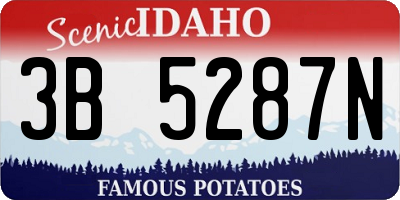 ID license plate 3B5287N