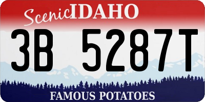 ID license plate 3B5287T