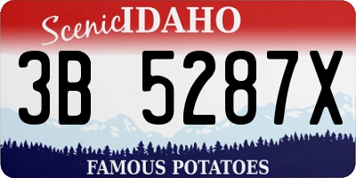 ID license plate 3B5287X