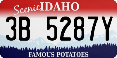 ID license plate 3B5287Y