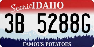 ID license plate 3B5288G