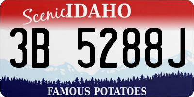 ID license plate 3B5288J