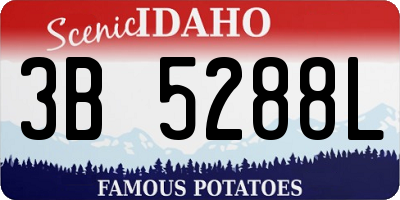 ID license plate 3B5288L