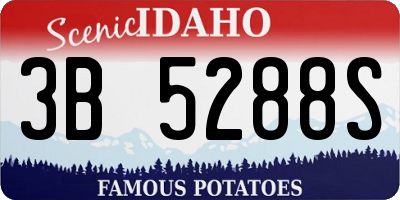 ID license plate 3B5288S