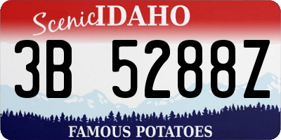 ID license plate 3B5288Z