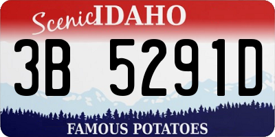 ID license plate 3B5291D