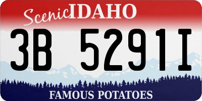 ID license plate 3B5291I