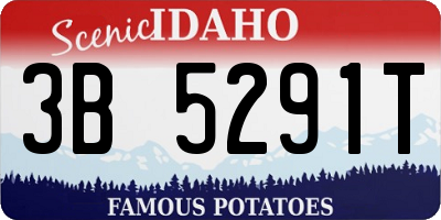 ID license plate 3B5291T