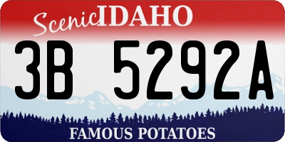 ID license plate 3B5292A