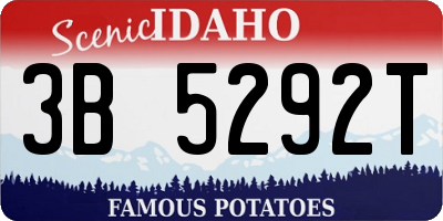 ID license plate 3B5292T