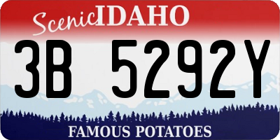 ID license plate 3B5292Y