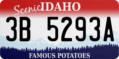 ID license plate 3B5293A