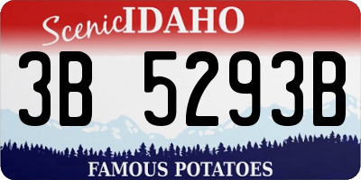 ID license plate 3B5293B
