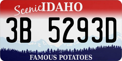ID license plate 3B5293D