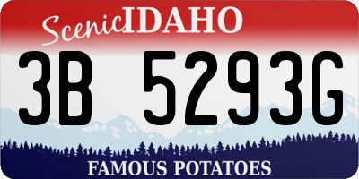 ID license plate 3B5293G