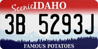 ID license plate 3B5293J