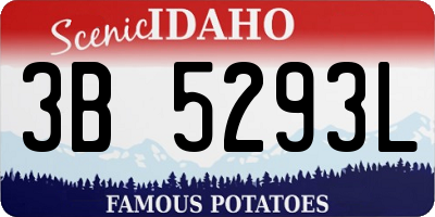 ID license plate 3B5293L