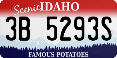 ID license plate 3B5293S