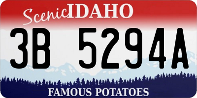 ID license plate 3B5294A