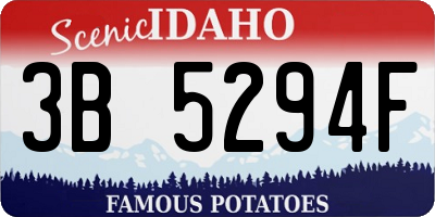 ID license plate 3B5294F