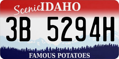 ID license plate 3B5294H