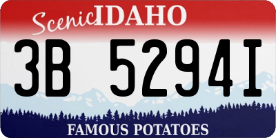 ID license plate 3B5294I
