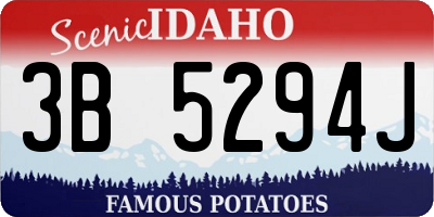 ID license plate 3B5294J