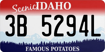ID license plate 3B5294L