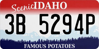 ID license plate 3B5294P