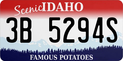 ID license plate 3B5294S