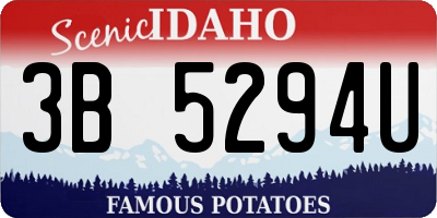 ID license plate 3B5294U