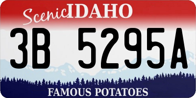 ID license plate 3B5295A