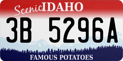 ID license plate 3B5296A
