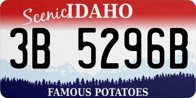 ID license plate 3B5296B