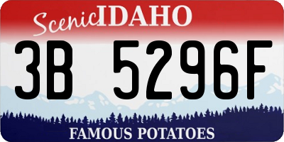 ID license plate 3B5296F